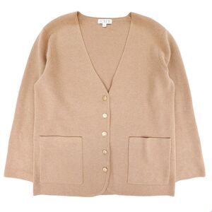 J CREW Wool Giselle V-Neck Sweater-Blazer Old Money Cardigan Camel Quiet Luxury